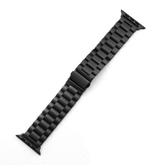 TopQ Ocelový řemínek Hard pro Apple Watch 38-40-41 mm černý 95840