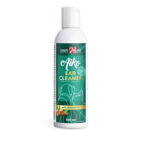 COBBYS PET AIKO EAR CLEANER WITH ALMOND OIL FOR DOGS AND CATS 100ml ušní kapky s mandlovým olejem pro čištění uší psů a koček