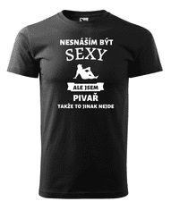 Fenomeno Pánské tričko Sexy pivař - černé Velikost: S
