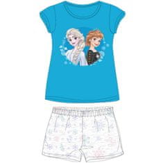 Eplusm Dívčí bavlněné pyžamo krátké DISNEY FROZEN / modré 7 let (122cm)