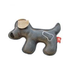 Akinu hračka psík PREMIUM kůže 20 cm - barva šedá