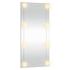 Greatstore Nástěnné zrcadlo s LED osvětlením 30 x 60 cm sklo obdélníkové