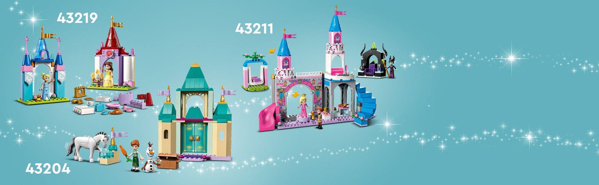 LEGO Disney 43219 Kreativní zámky princezen od Disneyho​