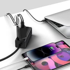 BASEUS rychlonabíjecí adaptér GaN5 Pro, 2x USB-C, USB-A, 65W, černá