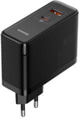BASEUS rychlonabíjecí adaptér GaN5 Pro, USB-C, USB-A, 100W, černá