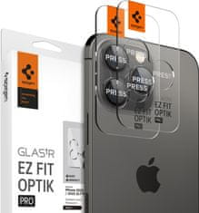 Spigen ochranné sklo EZ Fit Optik Pro pro Apple iPhone 14 Pro/iPhone 14 Pro Max, 2 ks, černá