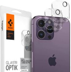 Spigen ochranné sklo Optik pro Apple iPhone 14 Pro/iPhone 14 Pro Max, 2 ks, čirá