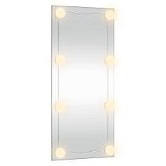Vidaxl Nástěnné zrcadlo s LED osvětlením 30 x 80 cm sklo obdélníkové