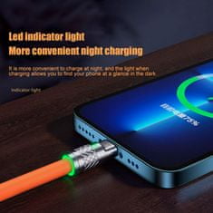 Netscroll Všestranný nabíjecí kabel, multifunkční 3-v-1 rychlý nabíjecí kabel s USB-C, Micro USB a Lightning konektory, 1.2m, LED indikátor, pro iPhone nebo Android, skvělý na cestování, FlexCharger