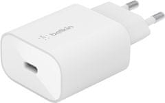 Belkin síťová nabíječka PPS, USB-C PD, 25W, bílá