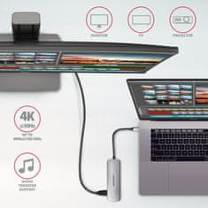 AXAGON multifunkční HUB 6v1 USB 3.2 Gen 1, 3x USB-A, HDMI, SD/microSD, PD 100W, kabel USB-C 20cm