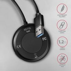 AXAGON HUE-P1AL 4x USB 3.2 Gen 1 ROUND hub, micro USB, kabel USB-A 1,2m