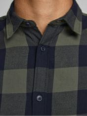 Jack&Jones Pánská košile JJEGINGHAM Slim Fit 12181602 Dusty Olive (Velikost L)