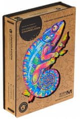 Unidragon dřevěné puzzle - Chameleon velikost M