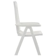 Petromila Zahradní polohovací židle 2 ks bílé PP