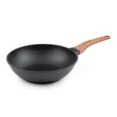 Rosmarino Pánev wok Black Line, 30 cm, Moderní technologie vaření s efektem horkého kamene. Vhodné pro všechny varné desky včetně indukce.