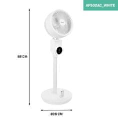 VONROC Podstavný ventilátor BREEZE - 88 cm - Velmi tichý - 3 nastavení rychlosti - Bílý | Včetně dálkového ovládání 