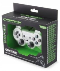 Esperanza Gamepad Trooper PC/PS3 bílý