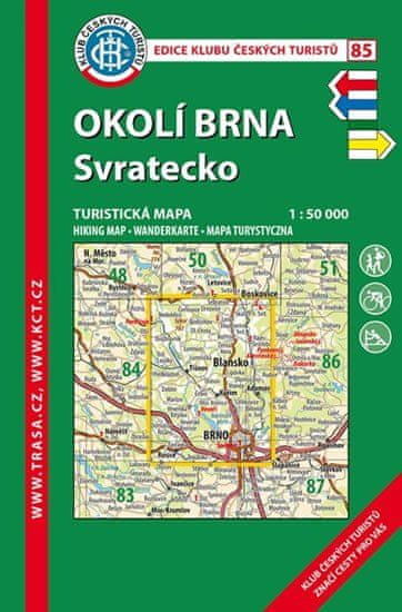 MAPA Okolí Brna, Svratecko /KČT 85 1:50T Turistická