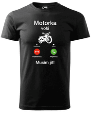 Hobbytriko Tričko pro motorkáře - Motorka volá Barva: Černá (01), Velikost: S