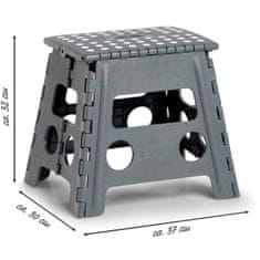 Zeller Protiskluzová skládací stolička, antracitová, 37 x 30 x 32 cm