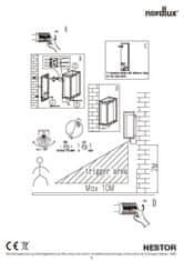 NORDLUX NORDLUX venkovní nástěnné svítidlo se senzorem Nestor sensor 8W LED černá 49051503