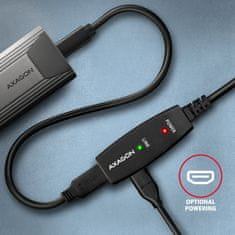 AXAGON ADR-310 USB 3.2 Gen 1 A-M->A-F, aktivní prodlužka/repeater kabel 10m