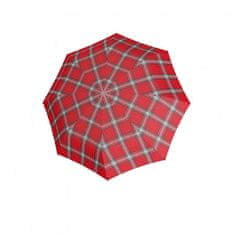 Knirps T.200 CHECK RED'N NAVY - elegantní dámský plně automatický deštník