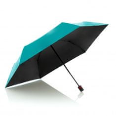 Knirps U.200 TURQUOISE WITH BLACK - elegantní dámský plně automatický deštník