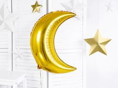 PartyDeco Fóliový balónek supershape Měsíc zlatý 60cm