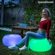 InnovaGoods Nafukovací sedačka s vícebarevnou LED a dálkovým ovladačem Pulight InnovaGoods