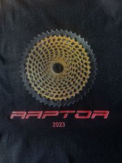 Raptor bikes Cassette tričko - Black/Gold, L