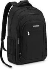 ZAGATTO Pánský velký batoh na 17" notebook, školní sportovní batoh, černý batoh s vyhrazeným prostorem pro notebook, vhodný pro formát A4, pohodlné ramenní popruhy s houbou, objem 33L, 50x33x20 / ZG787
