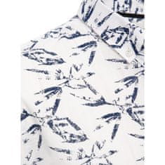 Dstreet Pánská košile s krátkým rukávem LEGA bílá kx1029 M