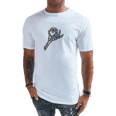 Dstreet Pánské tričko s potiskem LEVA bílé rx5283 XL