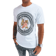 Dstreet Pánské tričko s potiskem SABA bílé rx5297 XL