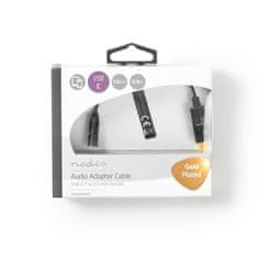 Nedis CCBW65950BK015 adaptér zástrčka USB-C - zásuvka Jack 3.5 mm, 0.15 m, černá