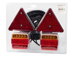 HADEX Koncové LED světla s trojúhelníky na přivěsný vozík 7,5m+2,5m, magnet
