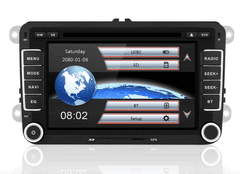 Autorádio GPS navigace VOLKSWAGEN PASSAT B6, B7, VW GOLF 6 VI, VII MK7, RÁDIO ŠKODA Fabia, Yeti, Roomster, autorádio, VW Tiguan, Transporter T5.1, T6, Polo, Seat Altea, Toledo, Leon, Alhambra