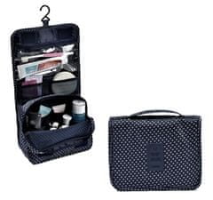 INNA Kosmetický cestovní kufřík na kosmetiku s háčkem, skládací tmavě modrá