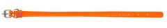 WAUDOG Kulatý kožený obojek oranžový 17-20cm,	šířka obojku: 6mm oranžová