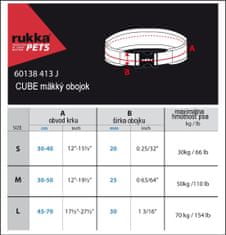 RUKKA PETS Neoprenový obojek CUBE SOFT S černá