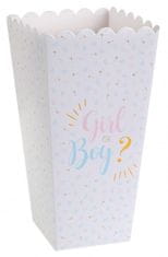 Santex Popcornové sáčky Gender Reveal 6x8x17cm 8ks