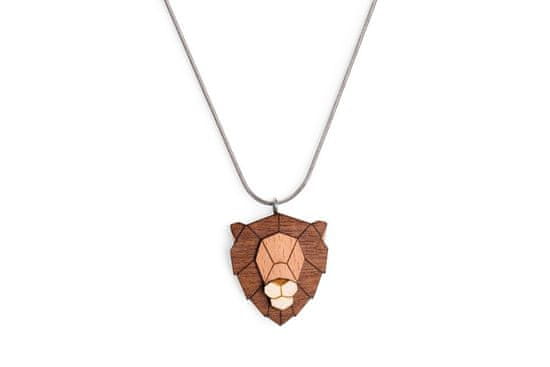 BeWooden Dámský dřevěný přívěsek na krk Lion Pendant