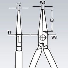 Montážní rovné ploché kleště 200 mm Knipex - 2801200