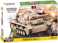 Cobi 2562 II WW Panzer III Ausf J, 2 v 1, 780 k, 2 f