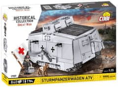 Cobi 2989 Great War Sturmpanzerwagen A7V, 1:35, 840 k, 2 f