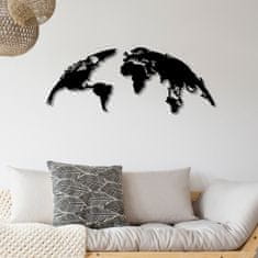 Wallity Nástěnná dekorace World Map černá - M