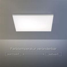 PAUL NEUHAUS LEUCHTEN DIREKT is JUST LIGHT LED stropní svítidlo hranaté v bílé barvě a nastavitelnou barvou světla, dálkovým ovladačem a funkcí stmívání 2700-5000K