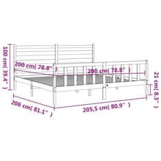 Vidaxl Postel bez matrace bílá 200 x 200 cm masivní borovice